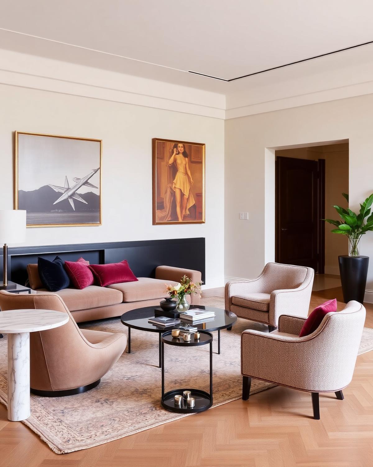 Editorial Living Room — Living interior design by Alkobi Vision
